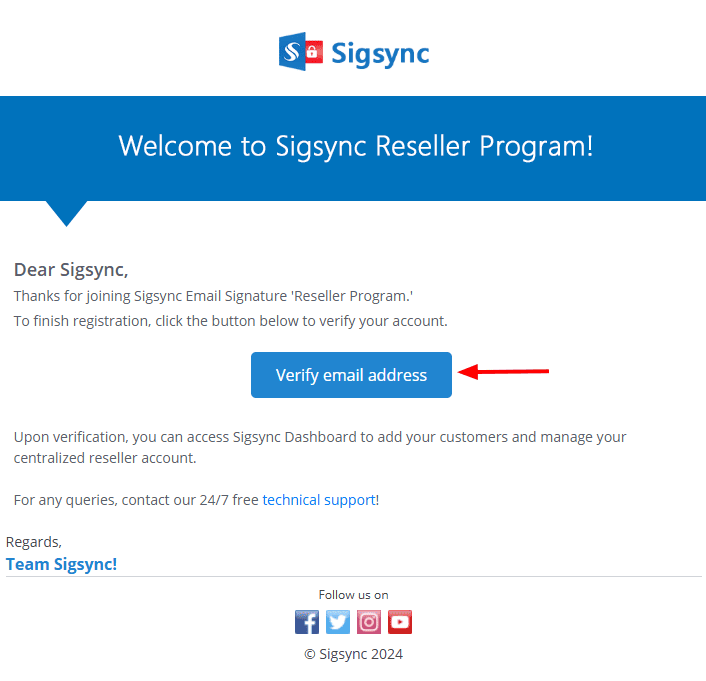 Reseller email verified Reseller email verified