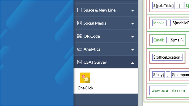Add OneClick CSAT survey