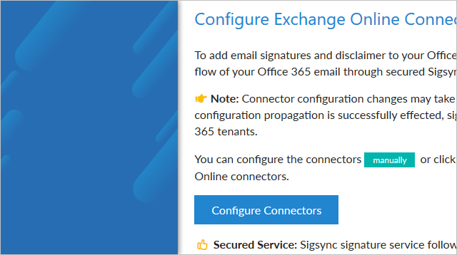 Configure Exchange Online Connectors Manually