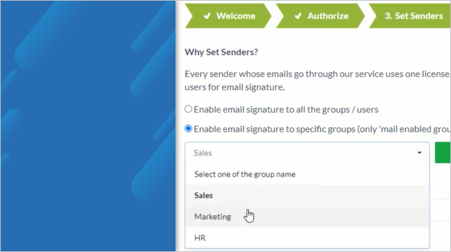 Set up Email signatures for a specific Active Directory group