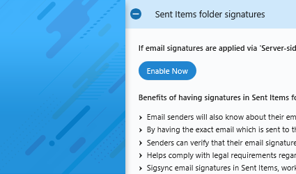 Add email signature in sent emails