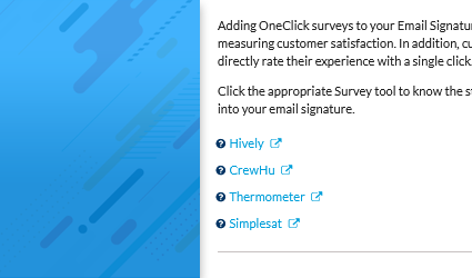 Add OneClick CSAT survey