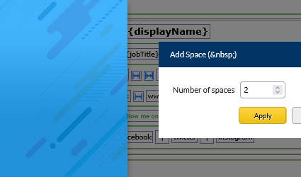 How to add spacing between fields