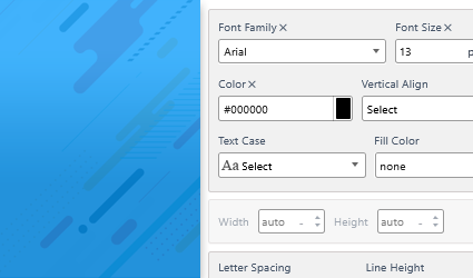 Change font name, size, color of an email signature field